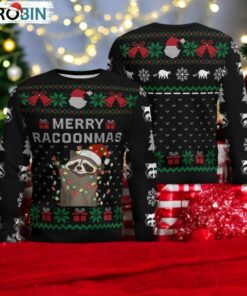 Merry Raccoonmas Ugly Sweater