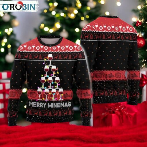 Merry Winemas Ugly Sweater