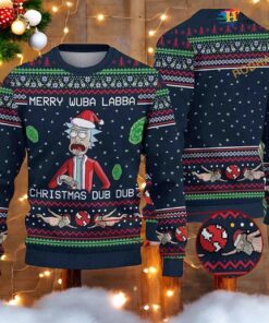 Merry Wubba Lubba Xmas Rick And Morty Christmas Vacation Sweater