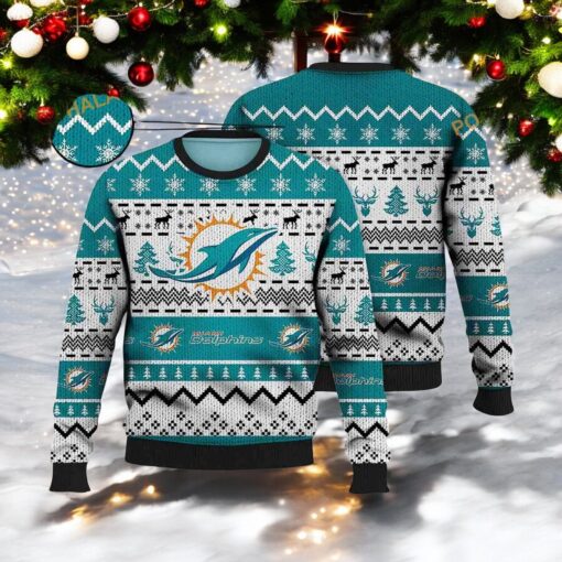 Miami Football Christmas Vacation Sweater