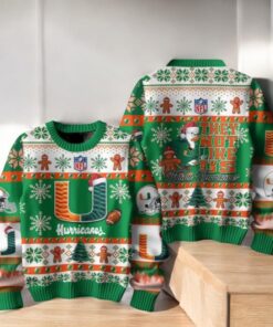 Miami Hurricanes 2024 They Not Like Us Hurricanes Christmas Ugly Sweater