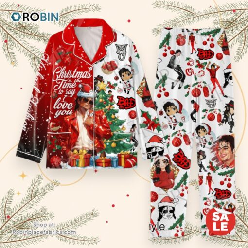 Michael Jackson Christmas Is The Time To Say Love You Pajamas Set