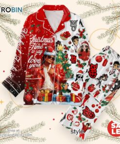 Michael Jackson Christmas Is The Time To Say Love You Pajamas Set