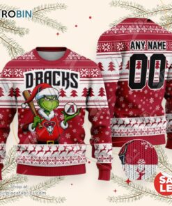 MLB Arizona Diamondbacks Grinch Christmas Sweater, Sweatshirt Design MLB Arizona Diamondbacks Grinch Christmas Sweater, Sweatshirt Design