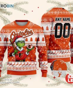 MLB Baltimore Orioles Grinch Christmas Sweater, Sweatshirt Design MLB Baltimore Orioles Grinch Christmas Sweater, Sweatshirt Design