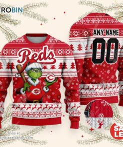 MLB Cincinnati Reds Grinch Christmas Sweater, Sweatshirt Design MLB Cincinnati Reds Grinch Christmas Sweater, Sweatshirt Design