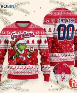 MLB Cleveland Guardians Grinch Christmas Sweater, Sweatshirt Design MLB Cleveland Guardians Grinch Christmas Sweater, Sweatshirt Design