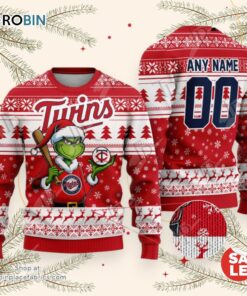 MLB Minnesota Twins Grinch Christmas Sweater, Sweatshirt Design MLB Minnesota Twins Grinch Christmas Sweater, Sweatshirt Design