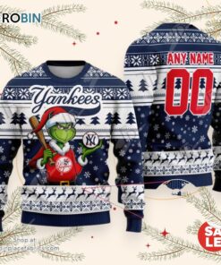 MLB New York Yankees Grinch Christmas Sweater, Sweatshirt Design