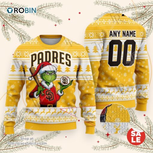 MLB San Diego Padres Grinch Christmas Sweater, Sweatshirt Design