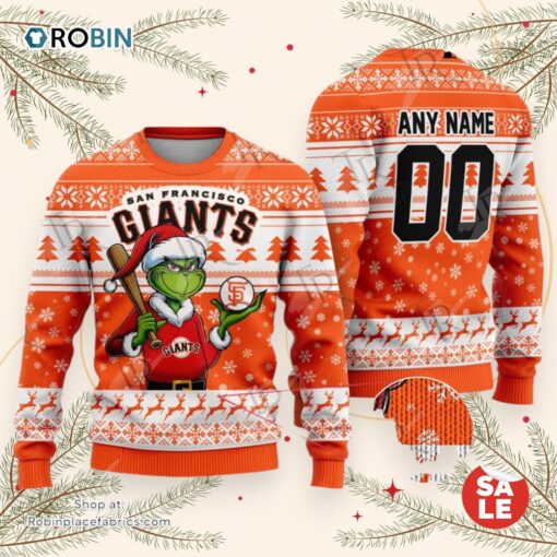 MLB San Francisco Giants Grinch Christmas Sweater, Sweatshirt Design