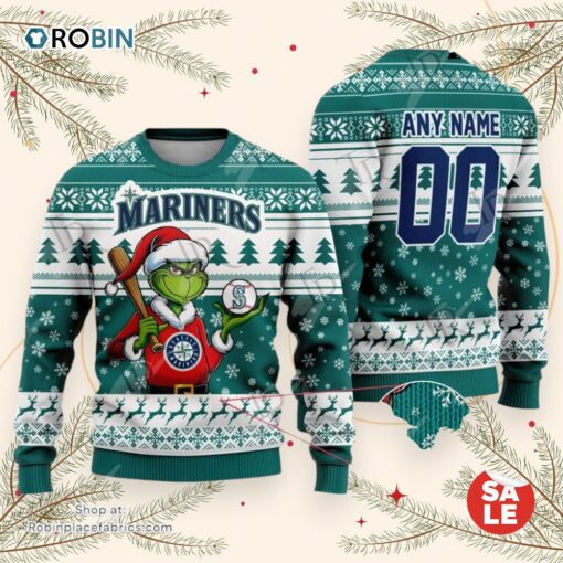 MLB Seattle Mariners Grinch Christmas Sweater, Sweatshirt Design
