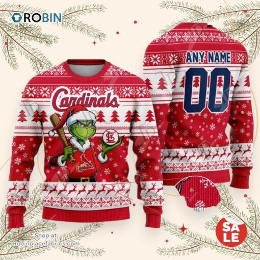 MLB St. Louis Cardinals Grinch Christmas Sweater, Sweatshirt Design