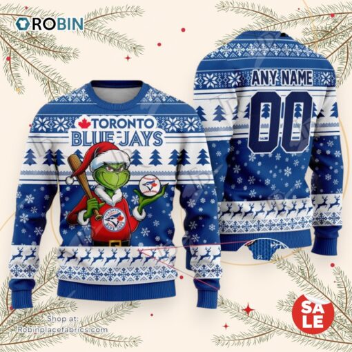 MLB Toronto Blue Jays Grinch Christmas Sweater, Sweatshirt Design