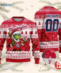 MLB Washington Nationals Grinch Christmas Sweater, Sweatshirt Design MLB Washington Nationals Grinch Christmas Sweater, Sweatshirt Design
