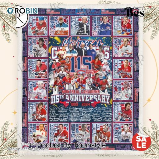 Montreal Canadiens 115th Anniversary 1909 2024 Fleece Blanket