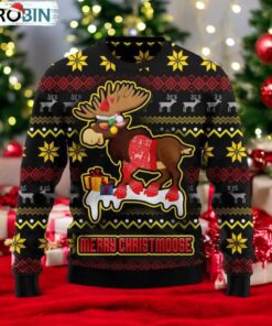 Moose Merry Christmoose Ugly Christmas Sweater