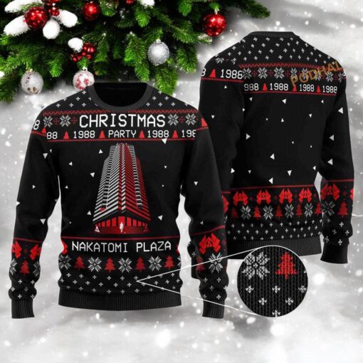 Nakatomi Die Hard Ugly Sweater, Funny Christmas Gift Ideas for Adults