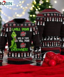 Narragansett Grinch Will Drink Everywhere Ugly Sweater