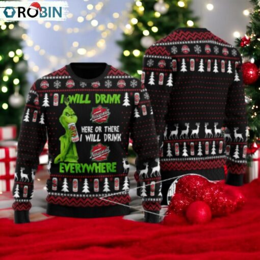 Narragansett Grinch Will Drink Everywhere Ugly Sweater