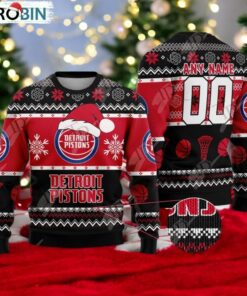 NBA Detroit Pistons Special Christmas Ugly Sweater Design