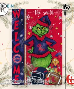 NCAA Ole Miss Rebels Football Grinch Welcome Christmas Garden Flag   Custom Name NCAA Ole Miss Rebels Football Grinch Welcome Christmas Garden Flag   Custom Name