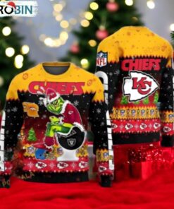 NFL Chiefs & Grinch Collab Ultimate Ugly Christmas Sweater