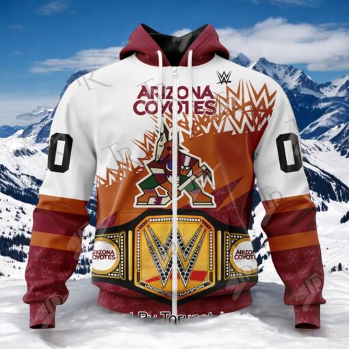 NHL Arizona Coyotes Special WWE Design Hoodie, Sweatshirt, Shirt