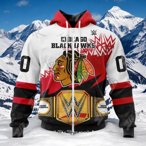 NHL Chicago Blackhawks Special WWE Design Hoodie, Sweatshirt, Shirt