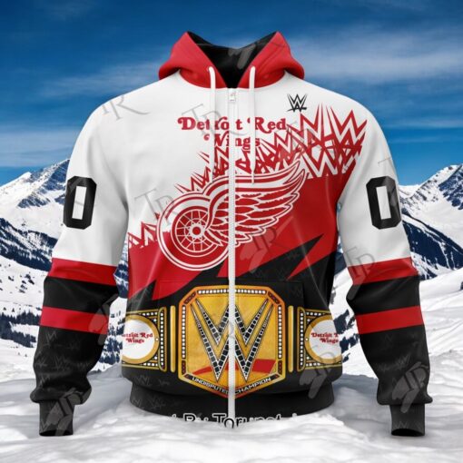 NHL Detroit Red Wings Special WWE Design Hoodie, Sweatshirt, Shirt