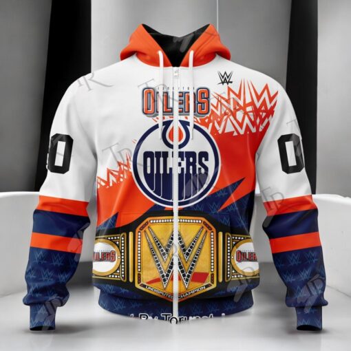 NHL Edmonton Oilers Special WWE Design Hoodie, Sweatshirt, Shirt
