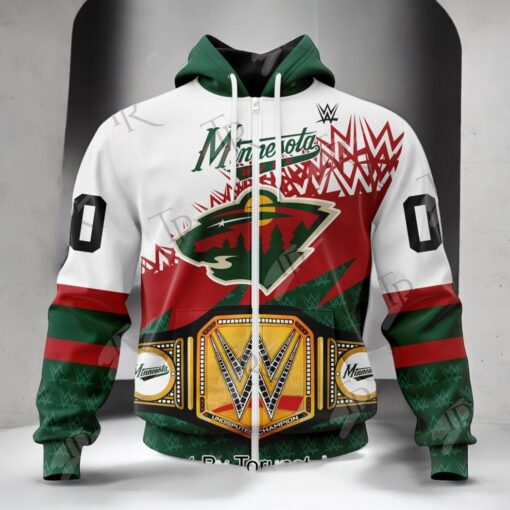 NHL Minnesota Wild Special WWE Design Hoodie, Sweatshirt, Shirt