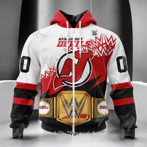 NHL New Jersey Devils Special WWE Design Hoodie, Sweatshirt, Shirt