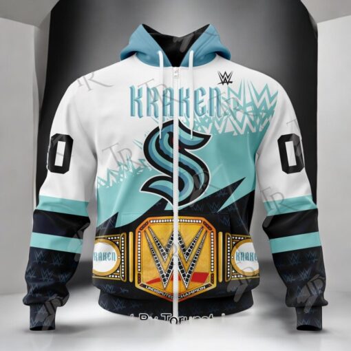 NHL Seattle Kraken Special WWE Design Hoodie, Sweatshirt, Shirt