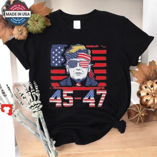 Official 45 47 Trump 2025 Funny Shirt