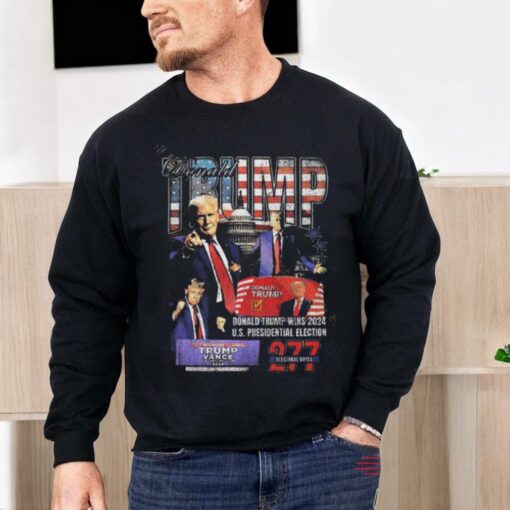 Official Donald Trump Wins 2024 Us President Election 277 Electoral Votes Trump Vance Make America Great Again Vintage Shirt