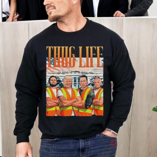 Official Thug Life Garbage Man Trump Jd Vance Robert Kennedy Elon Musk Shirt