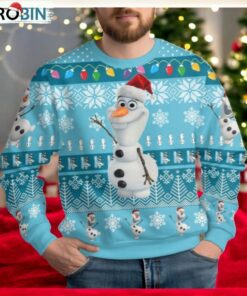 Olaf Ugly Christmas Sweater, Disney Snowman Holiday Sweater