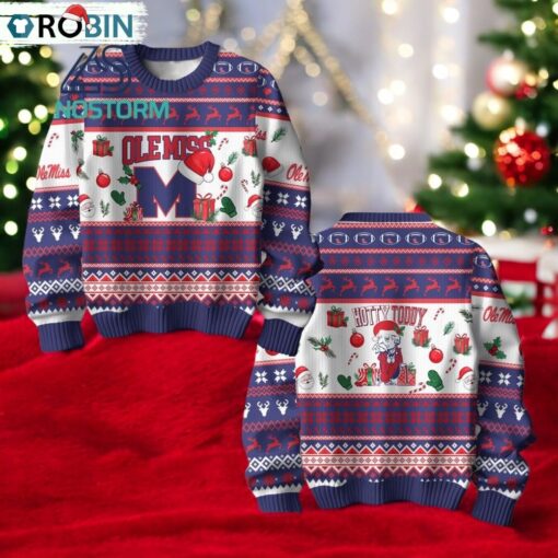 Ole Miss Rebels Football Merry Christmas Ugly Sweater