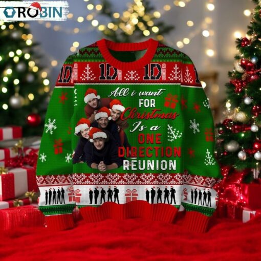 One Direction All I Want For Christmas Ugly Sweater