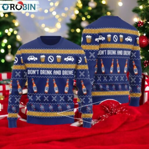 Pabst Blue Ribbon Don’t Drink And Drive Ugly Sweater