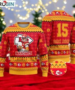 Patrick Mahomes 15 Ugly Christmas Sweater