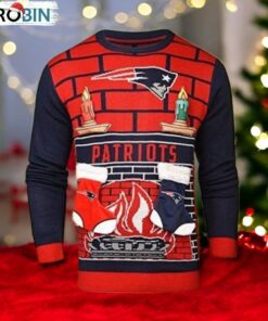 Patriots Logo New England Football Team Xmas Gift Ugly Christmas Sweater Custom Men