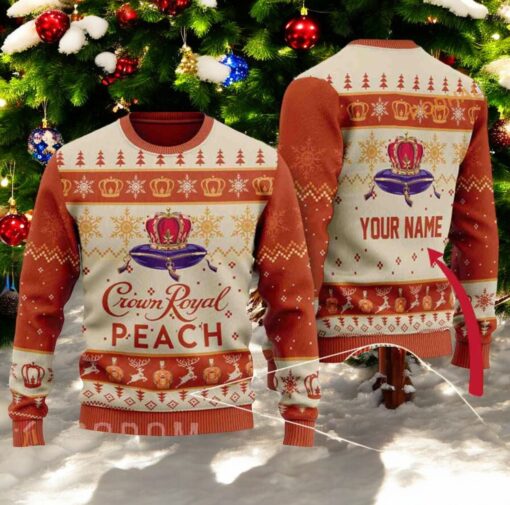 Peach Crown Royal Woolen Sweater