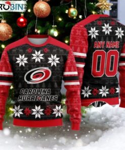 Personalized Carolina Hurricanes Ugly Sweater For Christmas Personalized Carolina Hurricanes Ugly Sweater For Christmas