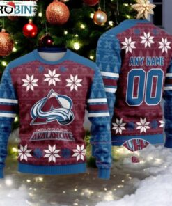 Personalized Colorado Avalanche Ugly Sweater For Christmas Personalized Colorado Avalanche Ugly Sweater For Christmas