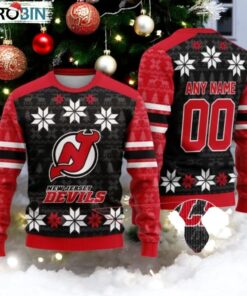 Personalized New Jersey Devils Ugly Sweater For Christmas Personalized New Jersey Devils Ugly Sweater For Christmas