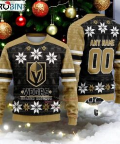 Personalized Vegas Golden Knights Ugly Sweater For Christmas