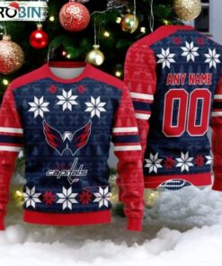 Personalized Washington Capitals Ugly Sweater For Christmas