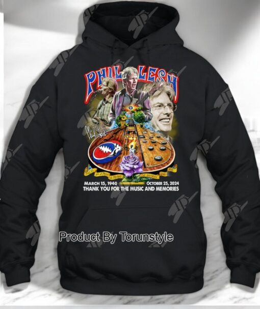 Phil Lesh March 15, 1940   October 25, 2024 Thank You For The Music And Memories Unisex Shirt